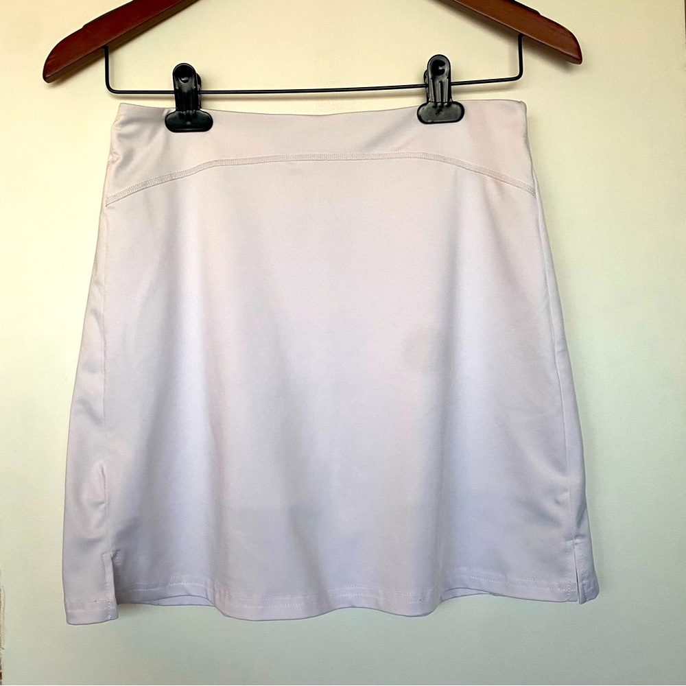 Adome - Short White Tennis Skort W Pockets & Slit Golf Classic - One Size